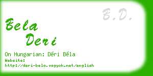 bela deri business card